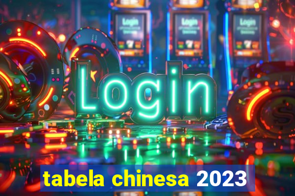 tabela chinesa 2023